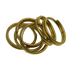 50 pièces 12 mm Anneaux de clés ronds fendus en laiton massif, composants pour la fabrication de bijoux et de perles DIY - Product Image 2