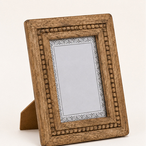Classic Design Hand Carved Mango <b>Wood</b> Photo <b>Frame</b> Wholesale Rustic Beaded Wooden <b>Picture</b> <b>Frame</b> for Tabletop Home Decor - Product Image 1