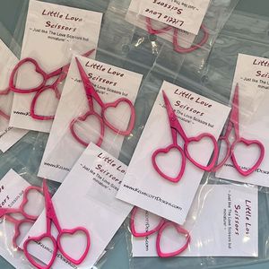 Little Love Scissors Heart Shape Stainless Steel Hair Cutting Tools Pink Gold Sharp Blade Short Handle Right Handed - Product Image 5