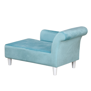 Cama para Perro Mediana con Marco de Madera, Sofá para Mascotas con Cojín Lavable de Terciopelo, Diseño Sólido, Silla Sofá para Mascotas Pequeñas, Empacado en Caja - Product Image 4