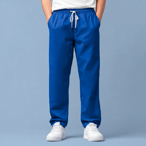 Scrub Pants for Nurses 100% Cotton Knitted Stretchy Hospital Uniform Bottoms Pockets Breathable Comfortable Customized Color - Product Image 2