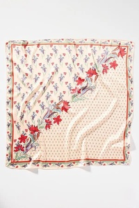 Luxury Floral Silk Scarf for Women and Girls Vintage Rose Print Square Head Scarf Fashion Hair Neck Bandana Casual Wear Gifting - Product Image 4