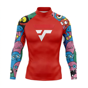 Rashguard de fitness personnalisé OEM avec votre propre logo pour MMA, BJJ, arts martiaux, Jiu Jitsu – Haute qualité - Product Image 2
