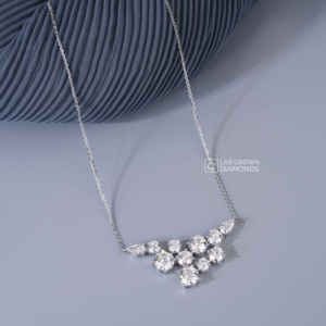 Pendentif de luxe en diamant de laboratoire taille poire, couleur or blanc, qualité EF, bijoux en diamant synthétique pour femme, cadeau - Product Image 4