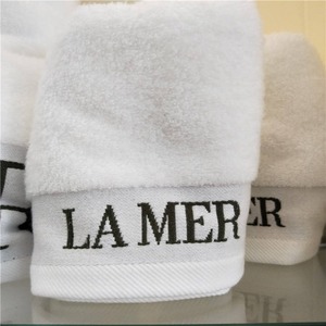 100% Cotton Jacquard Bath Towels Cooling Home Beach Hotel Salon Use Soft Highly Absorbent Embroidered Logo Solid White Knitted - Product Image 3