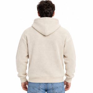 Sweat à capuche gaufré premium pour homme, coupe décontractée, manches longues, vente en gros, fournisseur d'usine de vêtements - Product Image 6