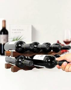 Estante de madera para vinos, clásico, adecuado para mostrador de bar, mesa, eventos, fiestas y clubes, organizador de exhibición, de la India. - Product Image 2