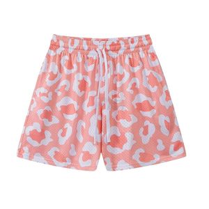 Shorts en maille confortables et vibrants, imprimé léopard néon, respirants en polyester, longueur au-dessus du genou, pour le basketball, la gym et le streetwear - Product Image 3