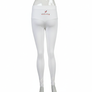 Leggings de yoga et de fitness de haute qualité pour l'entraînement, couleur unie, taille haute, en coton/bambou, respirants, avec taille élastique - Product Image 2