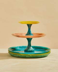 3-Piece Resin Nautical Style Eco-Friendly Handmade Cake Stand Cupcake Holder Dishwasher Safe for Home Decor Wedding Displays - Product Image 2