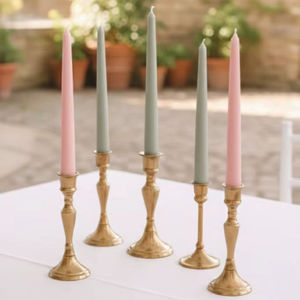 Bougies coniques mates élégantes faites à la main en cire de soja, parfumées aux fleurs, sans fumée, de haute qualité pour mariages, anniversaires, Noël (vente en gros) - Product Image 1