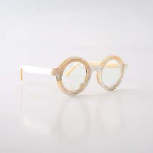 Monturas de Gafas Hechas a Mano de Alta Calidad, Elegantes, Redondas, de Cuerno de Búfalo, Ecológicas, con Aro Completo, para Uso Diario, Unisex - Product Image 3