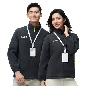 เสื้อแจ็คเก็ตขนแกะแบบยูนิเซ็กซ์ คอตั้ง ซิป ปิด ทรงลำลอง สีพื้น รับสกรีนโลโก้ด้วยความร้อน ผลิตจากโพลีเอสเตอร์ 100% เหมาะสำหรับใส่ในช่วงฤดูใบไม้ร่วง - Product Image 2