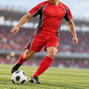 Uniforme de football personnalisable rouge écarlate et graphite, maillot et short de football sublimés avec logo personnalisé - Product Image 5