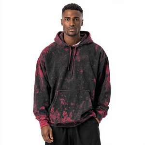 Sudadera con capucha de hombros caídos para hombre, estilo vintage lavado, de invierno, de algodón French Terry, oversize - Product Image 4