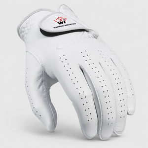 WARPRO INDUSTRY Custom Logo White Leather Goalkeeper <b>Gloves</b> Unisex Breathable Soft <b>Grip</b> Perforated Full Finger Waterproof - Product Image 3
