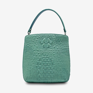 Bolso de mano de lujo de diseñador personalizado de piel de cocodrilo auténtica de alta calidad doble grande con su logotipo - Product Image 2