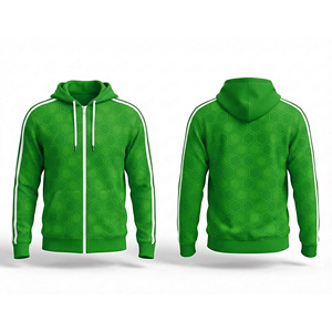 Sudadera con capucha personalizada con cremallera completa para hombre, mujer y jóvenes, de algodón premium, para entrenamiento, ropa deportiva - Product Image 3