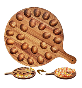 Rectangle Handmade Solid <b>Wooden</b> Deviled <b>Eggs</b> Serving And Storage Tray Convenient Kitchen Tool In Hot Selling Sale - Product Image 6