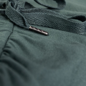 Pantalon crayon moulant en maille verte pour femme, taille mi-haute, avec cordon de serrage, couleur unie, décontracté, longueur complète, avec poches, respirant - Product Image 6