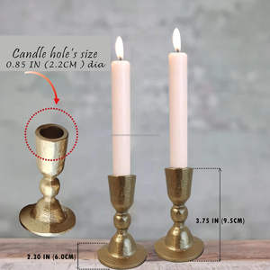 Portavelas de Metal Dorado con Forma de Pilares para Decoración del Hogar, Jardín, Bodas, Día de San Valentín - Hecho a Mano y Duradero - Product Image 2