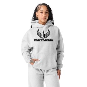 Sudadera de Forro Polar para Mujer, Color Gris Claro, Manga Larga, Informal, para Hacer Ejercicio, Gimnasio, Ropa Deportiva, Suave, Cómoda, Corte Holgado, con Capucha - Product Image 1