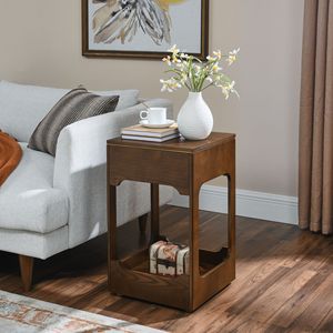 Mid Century Modern Lift Top Side <b>Table</b> Small Rising End <b>Table</b> Couch <b>Storage</b> Shelf Wooden Nightstand for Home <b>Console</b> <b>Tables</b> - Product Image 5