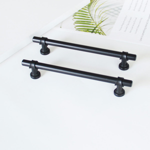 Trending Product Modern Matte Black Zinc Alloy T <b>Bar</b> Cabinet Handle Drawer <b>Pull</b> <b>for</b> Kitchen Bathroom Dining Room Nightstands - Product Image 2