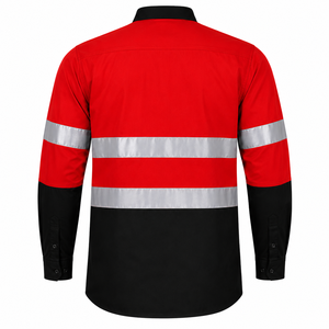 Camisa de Trabajo Reflectante de Alta Visibilidad Personalizada para Hombre, con Bolsillos Dobles en el Pecho, Camisa de Seguridad con Botones, Ropa de Trabajo Personalizada para la Industria - Product Image 2