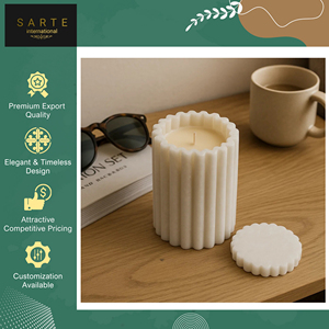 Portavelas de Mármol Natural de Alta Calidad, Diseño Moderno de Lujo, Venta al Por Mayor, Ecológico, Hecho a Mano, Resistente al Calor, Navidad - Product Image 3