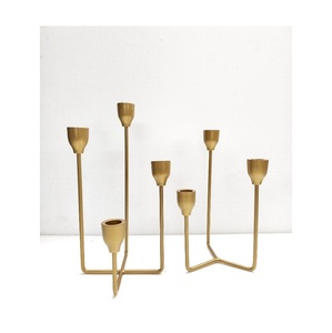Finely crafted candle <b>stand</b> made from metal with lasting durability smooth surface and dependable support for daily decor - Product Image 2