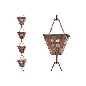 โซ่ทองแดงตกแต่งสวนกลางแจ้งแบบแขวน สองชั้น ดีไซน์เรียบง่าย - Product Image 1