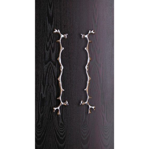 Poignée de porte en aluminium, design artistique en forme de corne de cerf et de branche d'arbre, finition laiton satiné corail, poignée d'entrée haut de gamme - Product Image 5