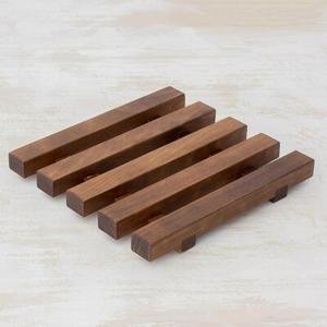 Soporte de Madera Premium para Tablas de Cortar con TRES Ranuras, Base Sólida, Organizador Moderno para Encimera de Cocina, Almacenamiento de Tablas de Cortar - Product Image 2