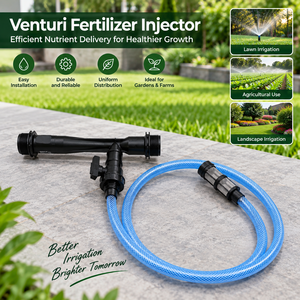 Inyector Venturi de plástico duradero de 1 pulgada con puerto de succión para aplicaciones de riego agrícola disponible a precio de exportación - Product Image 1