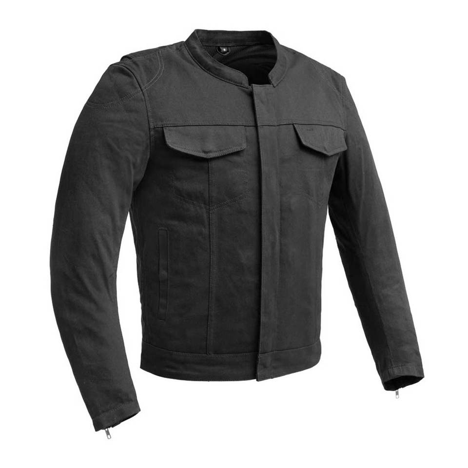 Custom Jeans Biker Jacket Classic Motorcycle Style Casual Outerwear ...