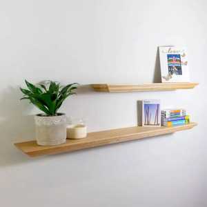 Industrial Metal Wire Wooden Floating <b>Shelves</b> <b>Wall</b> <b>Mounted</b> Storage Rack Hexagon Geometric Hanging <b>Shelf</b> For Bedroom - Product Image 2