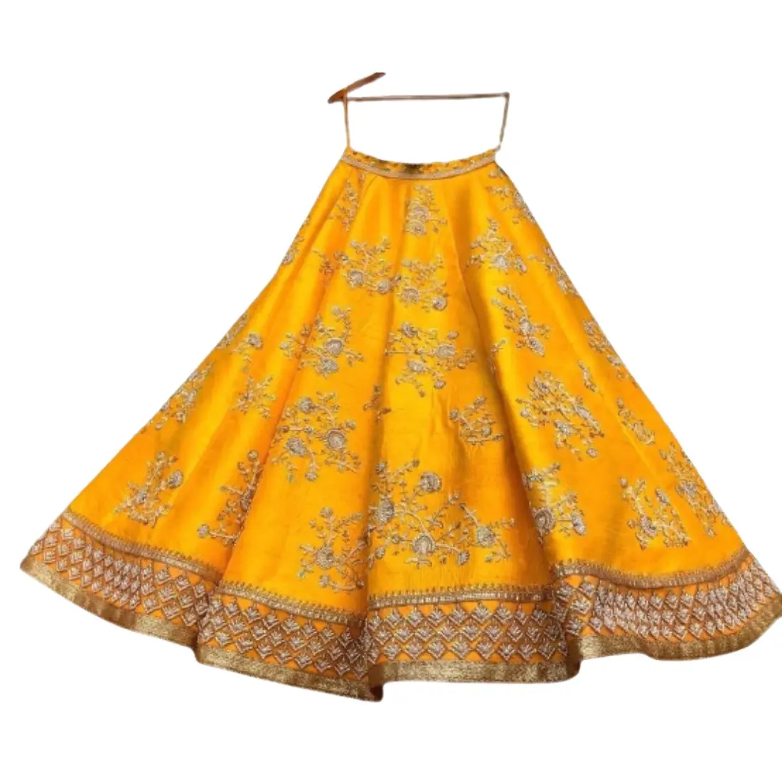 Желтый Свадебный комплект lehenda с мягкой сетчатой вышивкой дупатта ледженга и блузка дизайнерская шелковая ткань-сырец с чистым ZARDOSI