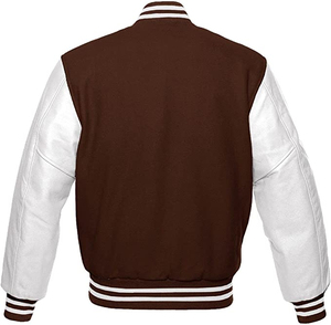 เสื้อแจ็คเก็ต Letterman แบบขายส่ง เป็นมิตรกับสิ่งแวดล้อม คลาสสิกสไตล์วิทยาลัย ทนทาน กันลม เหมาะสำหรับกีฬาเบสบอล โรงเรียนมัธยม - Product Image 2