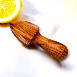 Polished Wood Lemon Squeezer Sustainable Manual Juicer for <b>Fruit</b> Hand Wash Only - Product Image 2