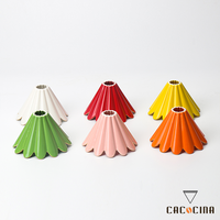 Ensemble de filtres à café en céramique de style classique en forme de cône, écologiques, réutilisables, durables, pour 1 à 2 tasses