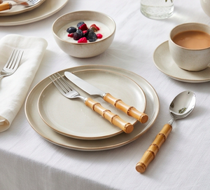 Ensemble de planches à fromage en bois avec manche en bambou, couteau à fromage, fourchette, cuillère en acier inoxydable, ustensiles de cuisine - Product Image 4