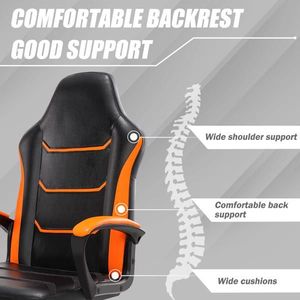 Comoda Sedia da Ufficio Direzionale per Videogiochi con Raffreddamento, Altezza Regolabile, Girevole, in Pelle PU - Product Image 4