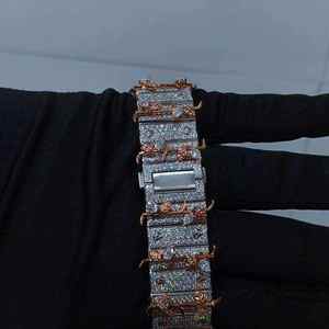 Stunning Shine Moissanite Diamond <b>Watch</b> With Fully <b>Iced</b> <b>Out</b> Face And Stainless Steel Band Designed For Fashion & Elegant Style - Product Image 5