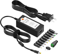Adaptador de Corriente Universal de 45W 5V-15V 3A AC/DC con 10 Puntas de Carga para Dispositivos Electrónicos Domésticos, Routers, Cámaras CCTV IP, Altavoces
