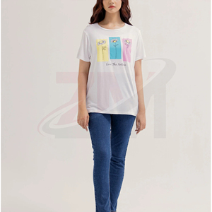 T-shirt ajusté en coton pour femme – Tissu extensible, respirant, toucher doux – Décontracté, tendance, idéal pour l'été et le quotidien - Product Image 5