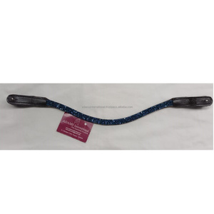 Bandeau à sourcils en cuir de cheval personnalisé de qualité supérieure avec cristaux Bling Produits élégants Full/Cob/ Sizes Grossiste Fabricant - Product Image 1