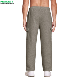 High Quality Solid Color Plain Dyed Mid Waist Lightweight Jogger Pants Men <b>Drawstring</b> Comfort Warm Breathable <b>Trousers</b> - Product Image 4