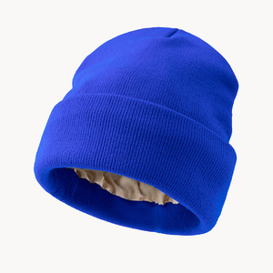 Satin Lined <b>Winter</b> Beanie Hat for Men Women Warm Thick Knit Stretchy Cuffed Skull <b>Cap</b> With Soft Silk Lining - Product Image 5