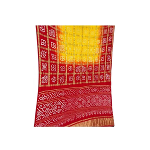 Hermoso Sari Tradicional de Seda Pura Suave con Estampado Bandhani de AISHA BANDHEJ, Origen Rajasthan, Secado Rápido para Mujeres - Ocasiones de Fiesta - Product Image 1